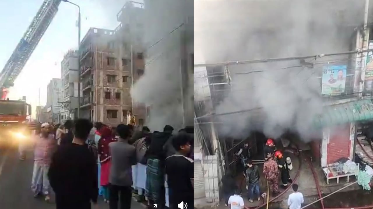 কেরানীগঞ্জে জাবালে নূর টাওয়ারে আগুন, নিয়ন্ত্রণে ১৪ ইউনিট