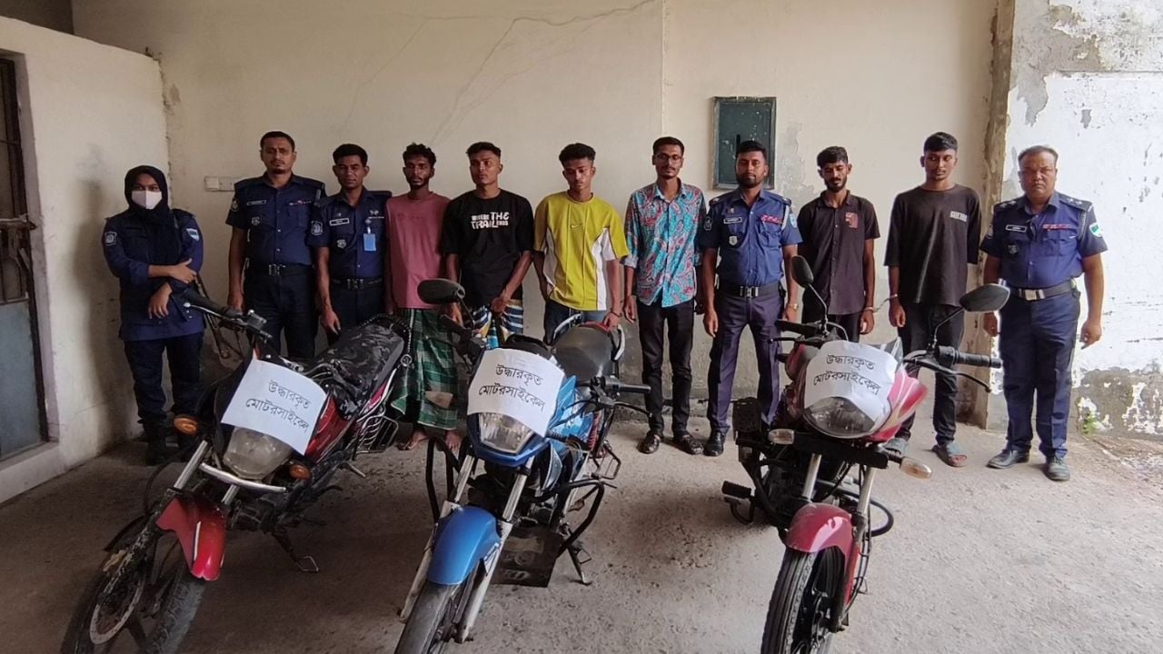 পুলিশের জালে আন্তঃজেলা মোটরসাইকেল চোর চক্র