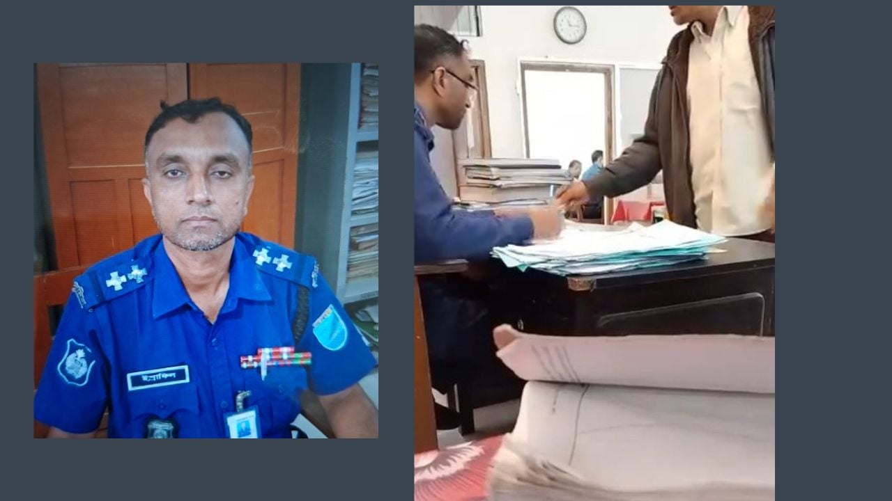 পুলিশের ঘুষ গ্রহণের ভিডিও ভাইরাল, লাইনে সংযুক্ত