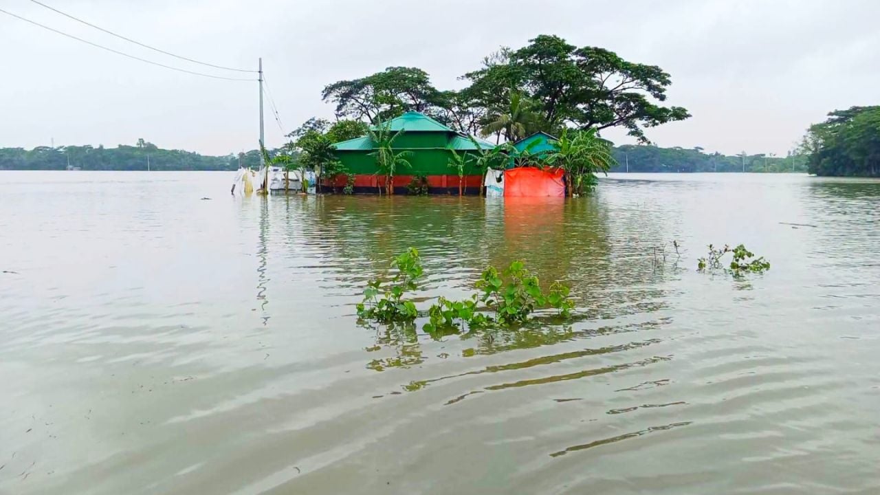 টানা বর্ষণে ডুবেছে হাতিয়ার নিম্নাঞ্চল, পানিবন্দি অর্ধলক্ষ মানুষ