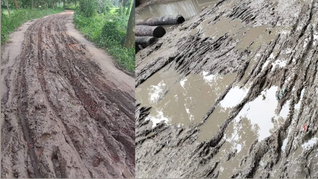 দেবিদ্বারের মোহনপুর-তালতলা সড়ক ৭০ বছর ধরে কাঁচা