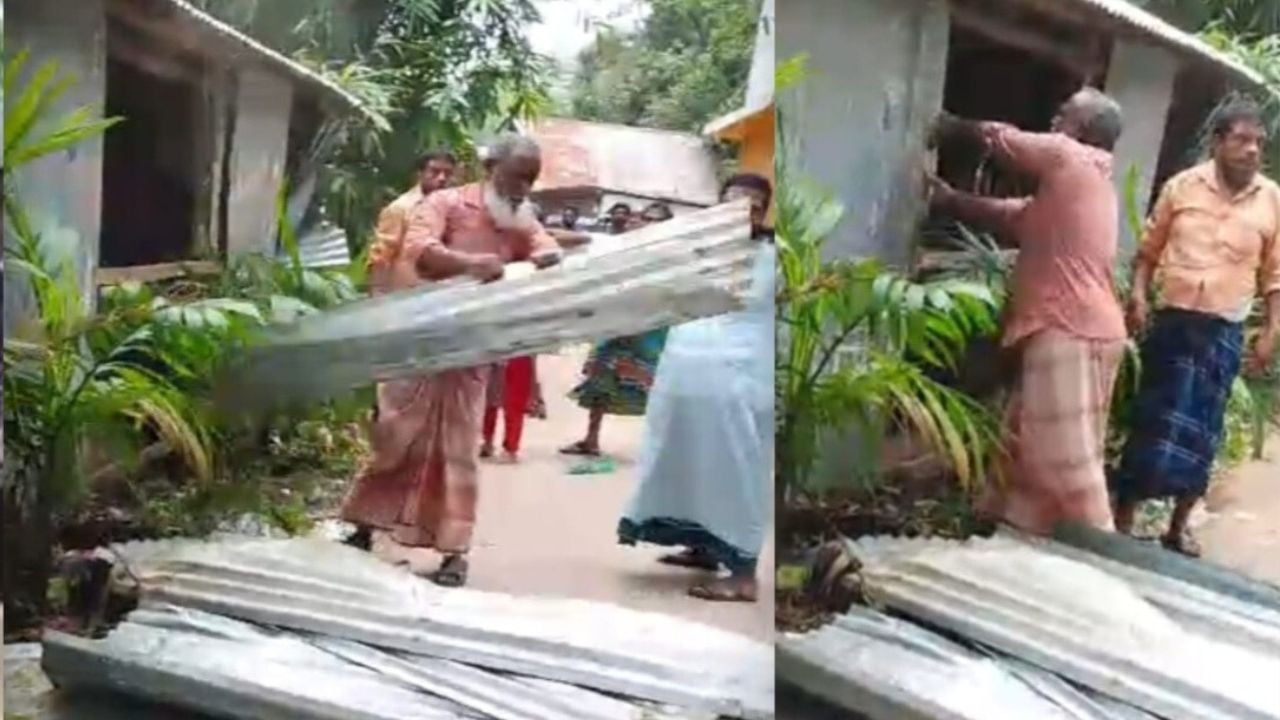 লালমাইয়ে বিধবার ঘর ভাঙচুরের  অভিযোগ