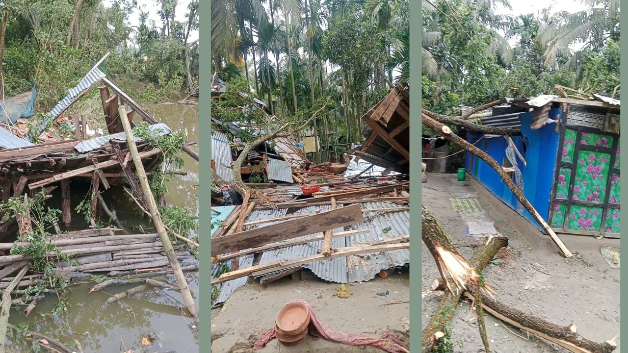 তজুমদ্দিনে কালবৈশাখীর তাণ্ডবে ঘরবাড়ির ব্যাপক ক্ষতি