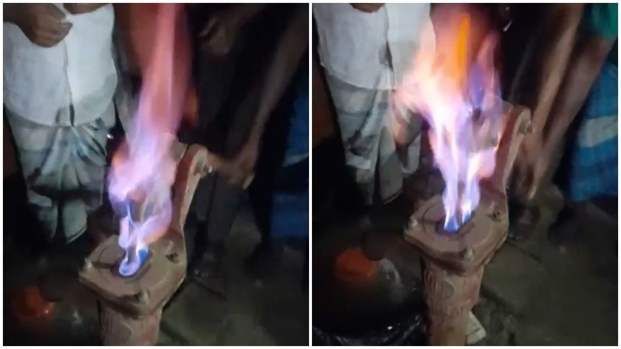 চাটখিলে নলকূপ দিয়ে উঠছে গ্যাস