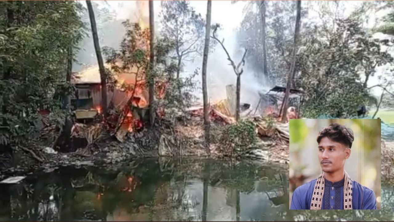 তরুণকে পিটিয়ে হত্যার ঘটনায় অভিযুক্তদের বাড়িতে অগ্নিসংযোগ