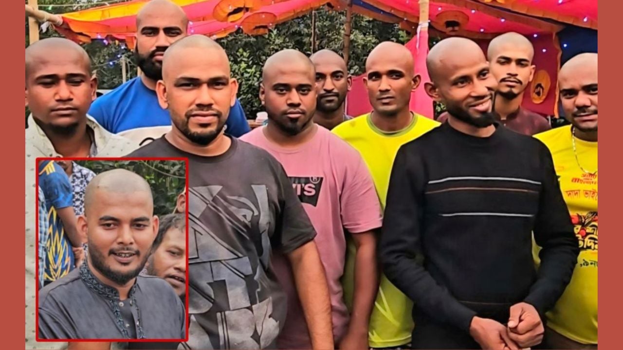 মুরাদনগরে বন্ধুর জন্য ন্যাড়া হলেন ৯ বন্ধু