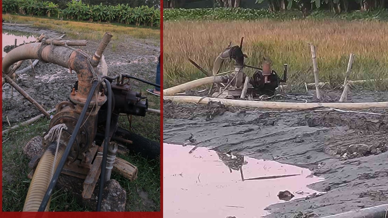 নোবিপ্রবির এলাকায় বালু উত্তোলন, ঝুঁকিতে স্থাপনা