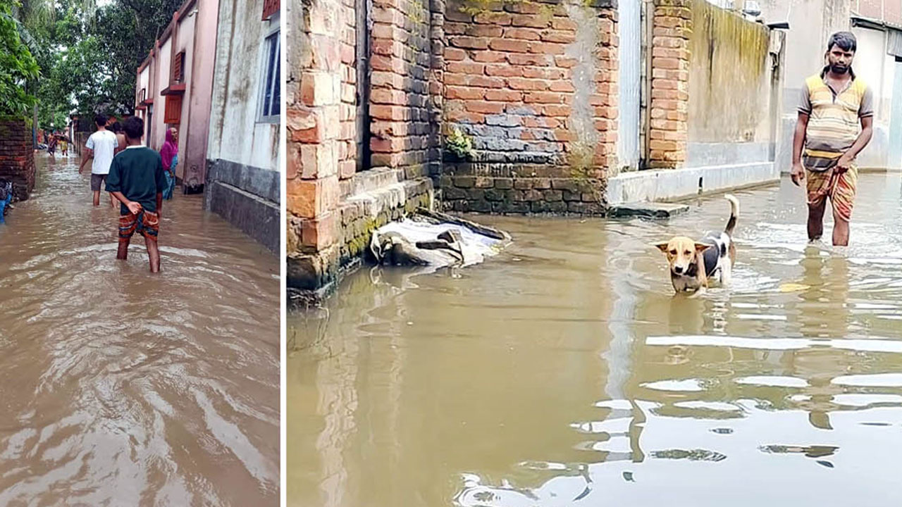 বগুড়ার শেরপুরে জলাবদ্ধতায় ৪শ পরিবারের দুর্ভোগ