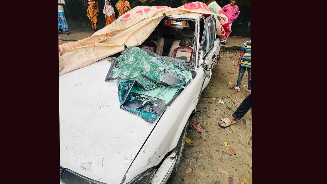 প্রশিক্ষণ প্রাইভেটকার পুকুরে পড়ে তরুণের মৃত্যু
