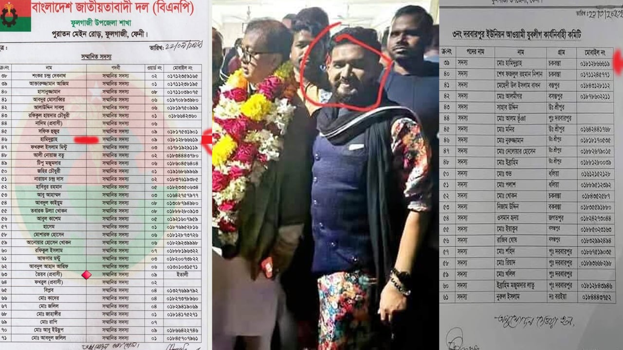 বিএনপির কমিটিতে মহিলা লীগ নেত্রী ও যুবলীগ নেতা