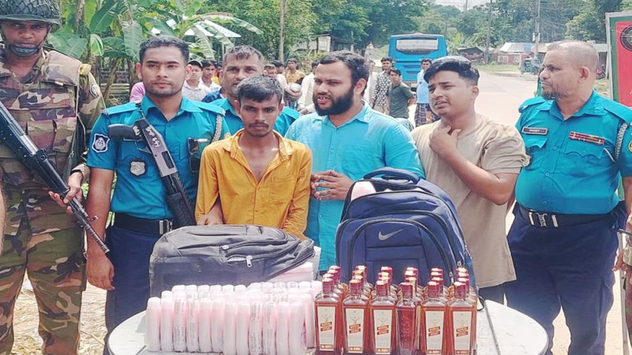 সিলেটে ভারতীয় মদ ও লোশনসহ আটক ৩