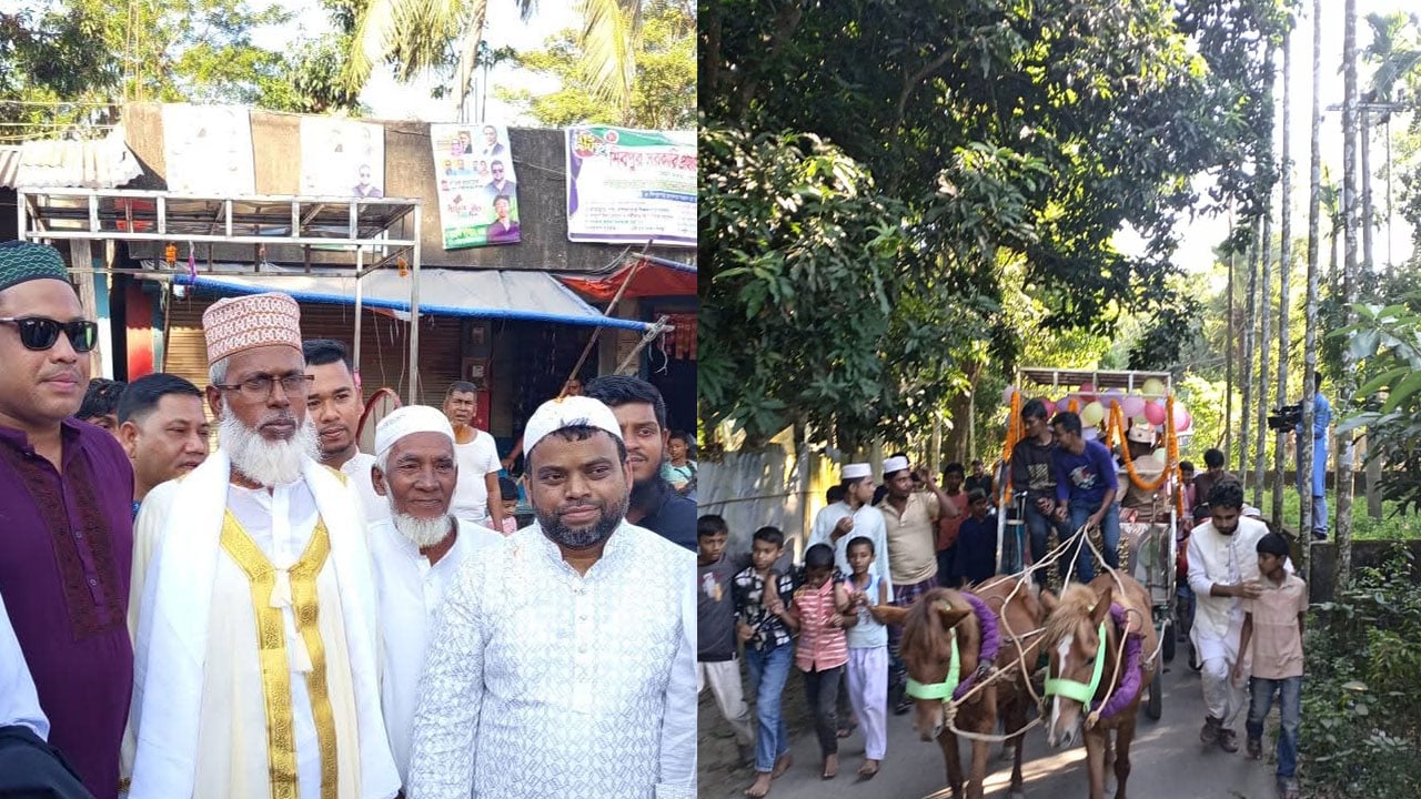 ফেনীতে মসজিদের ইমামকে ‘রাজকীয়’ বিদায়