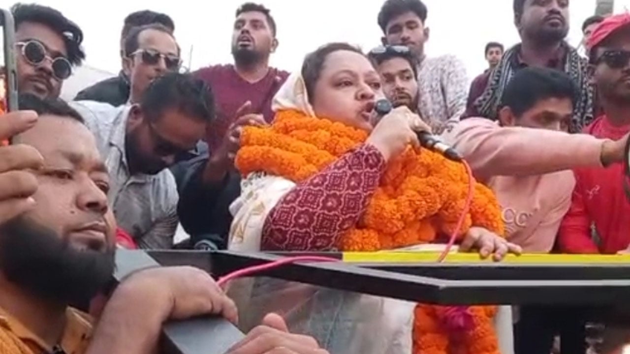 হবিগঞ্জ- ৪ আসনে শাম্মী আক্তারের সমর্থনে গণমিছিল