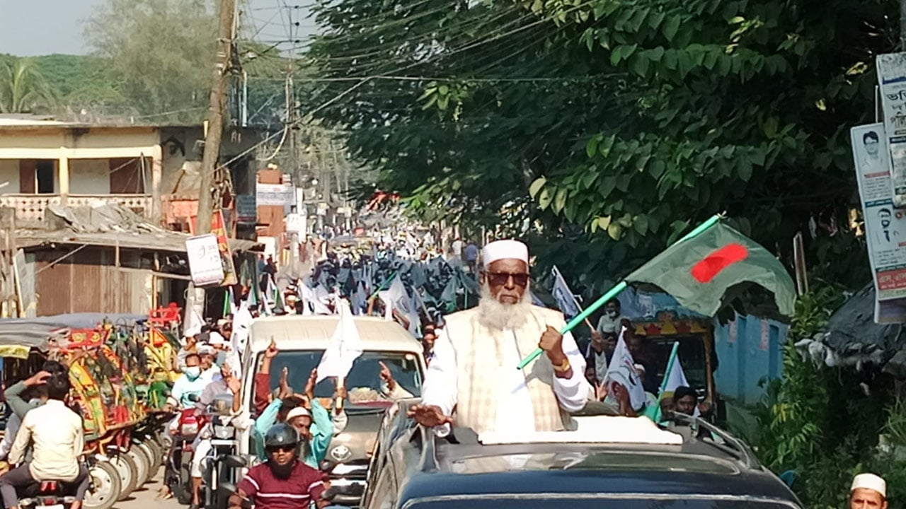 ভোলা-২ আসনে জামায়াত প্রার্থীর মোটরসাইকেল শোডাউন