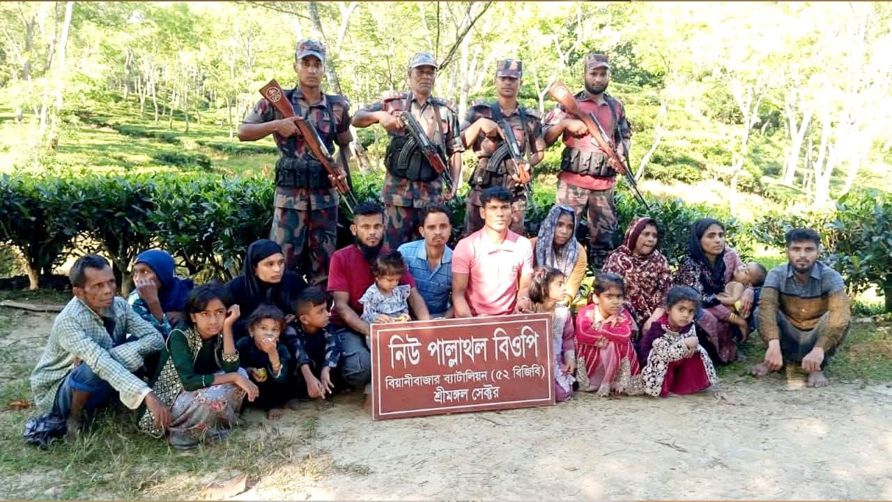 মৌলভীবাজার সীমান্তে ১৮ জনকে পুশইন