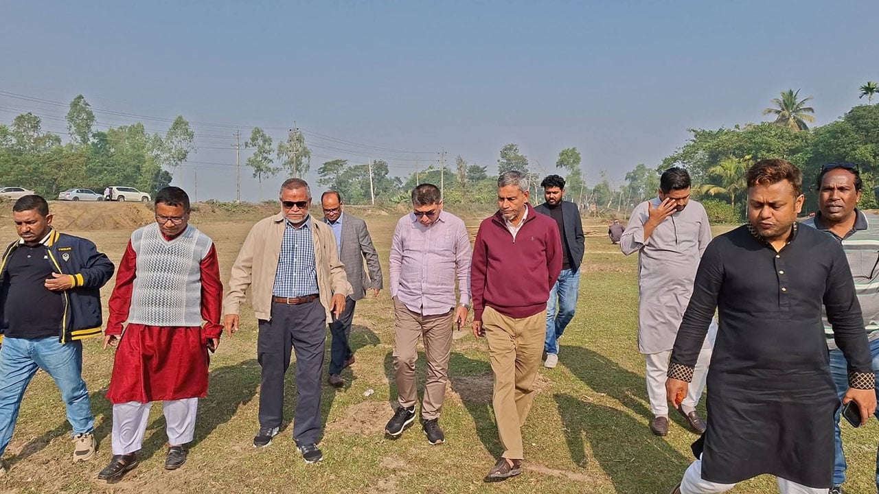 মৌলভীবাজারে তারেক রহমানের জনসভাস্থল পরিদর্শনে বিএনপির শীর্ষ নেতারা