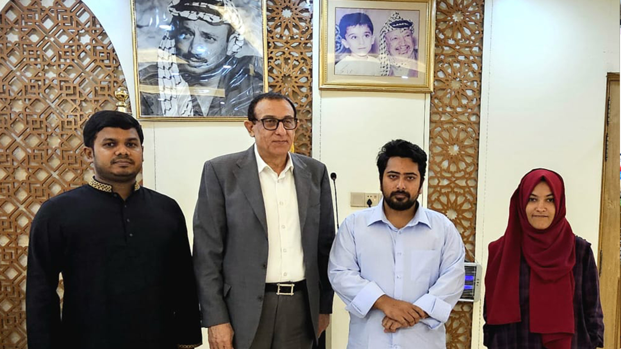 ফিলিস্তিনি শিক্ষার্থীদের জন্য কাজ করার প্রত্যয় নাহিদের