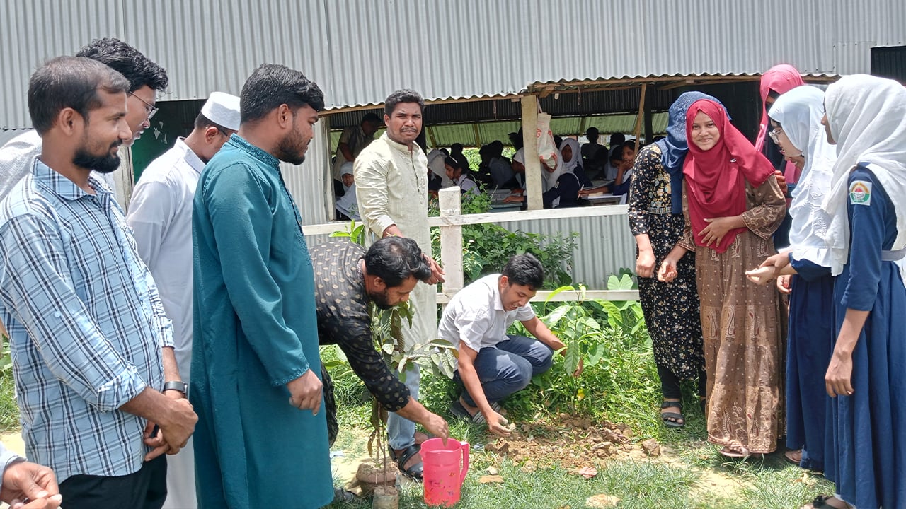 শিক্ষার্থীদের অংশগ্রহণে সবুজ আন্দোলন