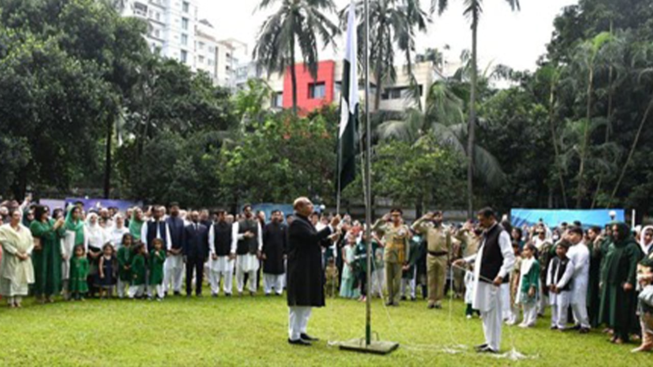 ৭৮তম স্বাধীনতা দিবস উদযাপন করেছে ঢাকায় পাকিস্তান হাইকমিশন