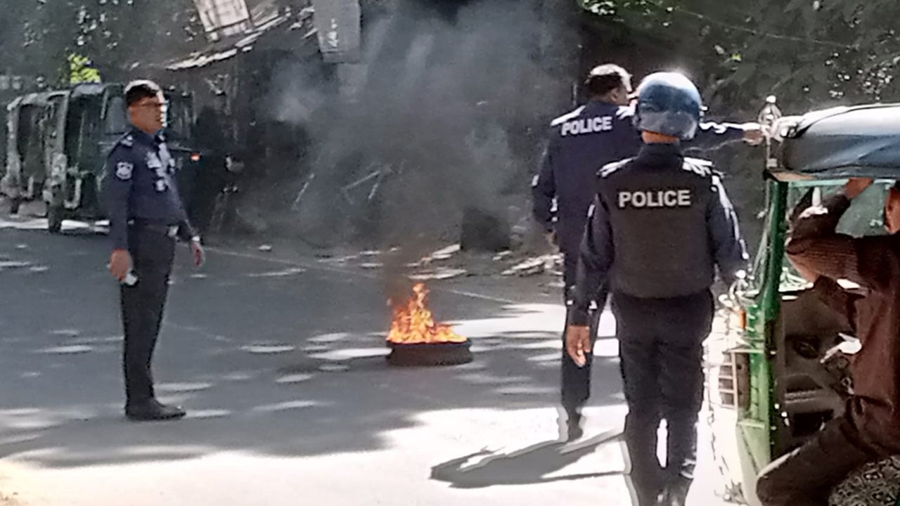 রাঙামাটিতে চলছে ৩৬ ঘণ্টার হরতাল