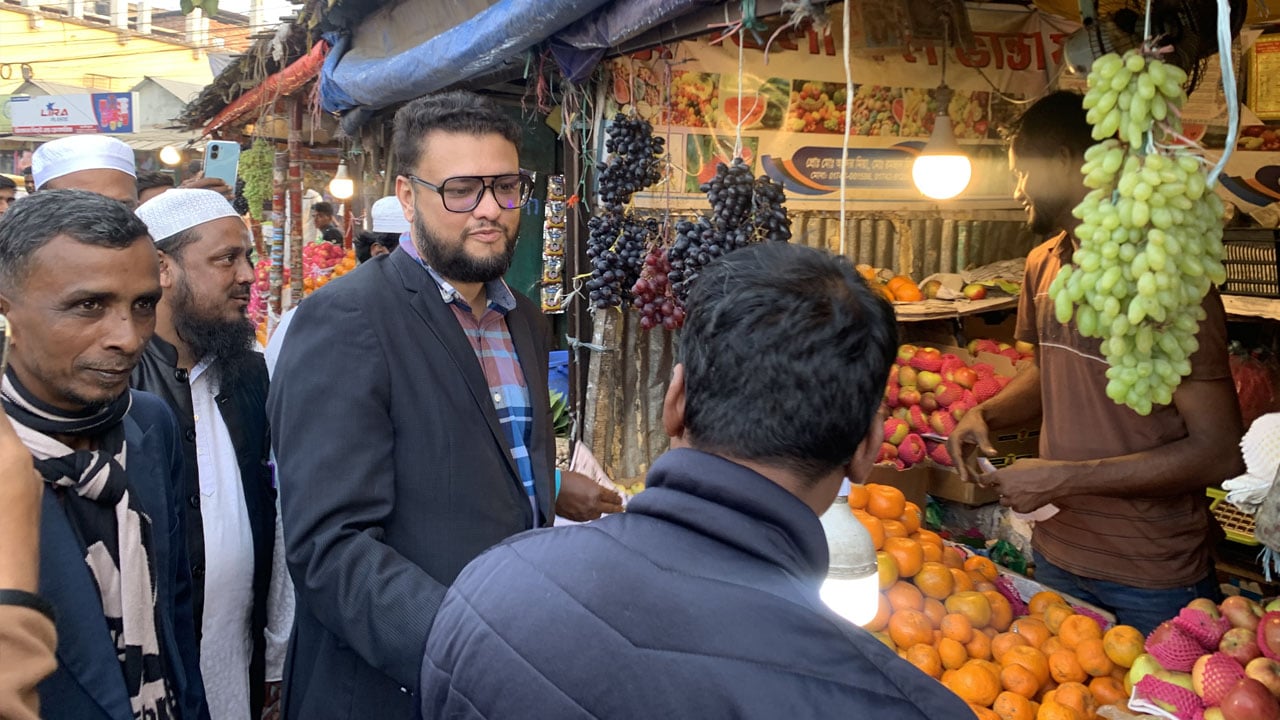 সুনামগঞ্জ- ৩ আসনে নির্বাচনি প্রচারে এবি পার্টির তালহা আলম