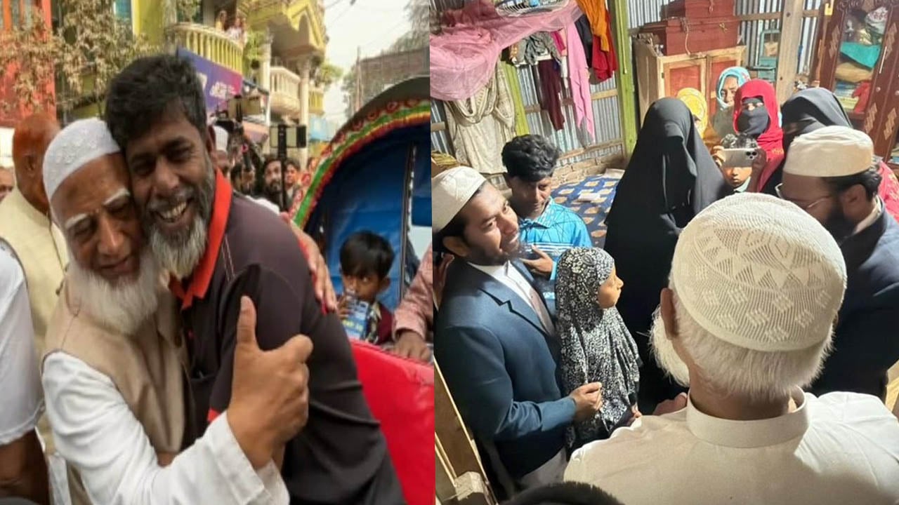 সেই রিকশা চালকের কবর জিয়ারত জামায়াত আমিরের