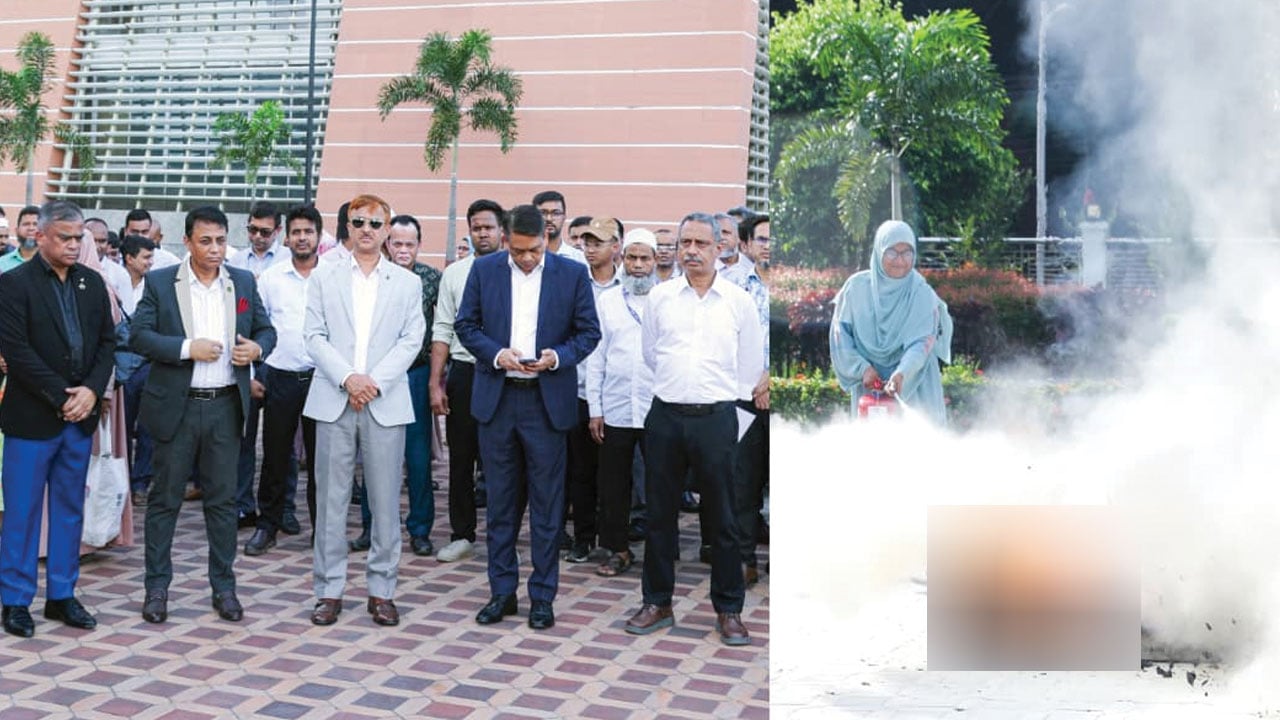 বেবিচক সদরদপ্তর ও শাহজালালে কার্গো এলাকায় অগ্নিনির্বাপণ মহড়া