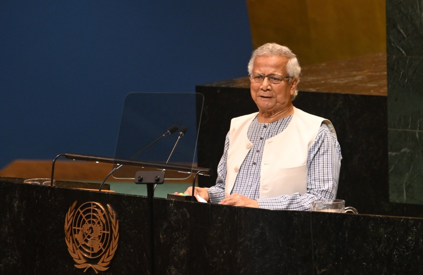 গাজায় গণহত্যা বন্ধে স্বাধীন ফিলিস্তিন রাষ্ট্র প্রতিষ্ঠার আহ্বান ড. ইউনূসের
