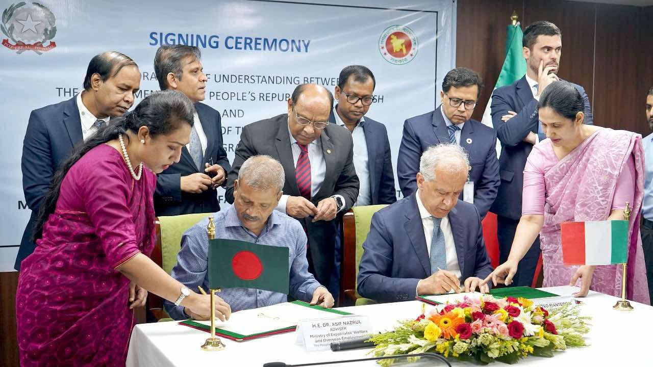 ইতালিতে বৈধ অভিবাসন বৃদ্ধির লক্ষ্যে কাজ চলছে: আসিফ নজরুল