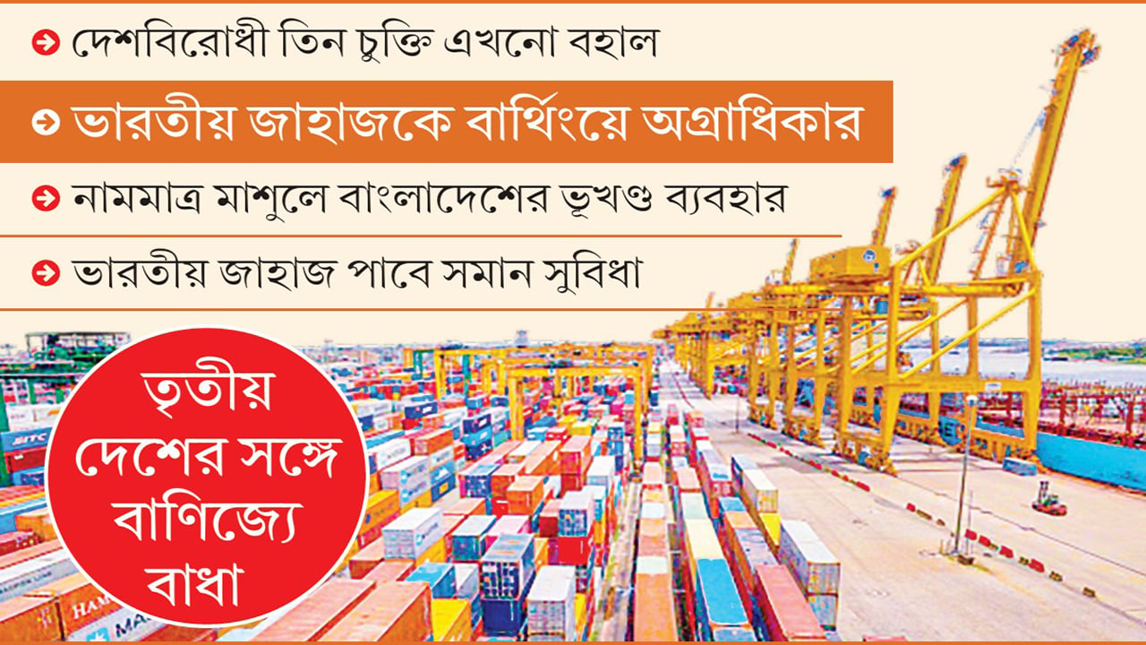 ট্রানজিটের আড়ালে সব বন্দর ভারতের কবজায়