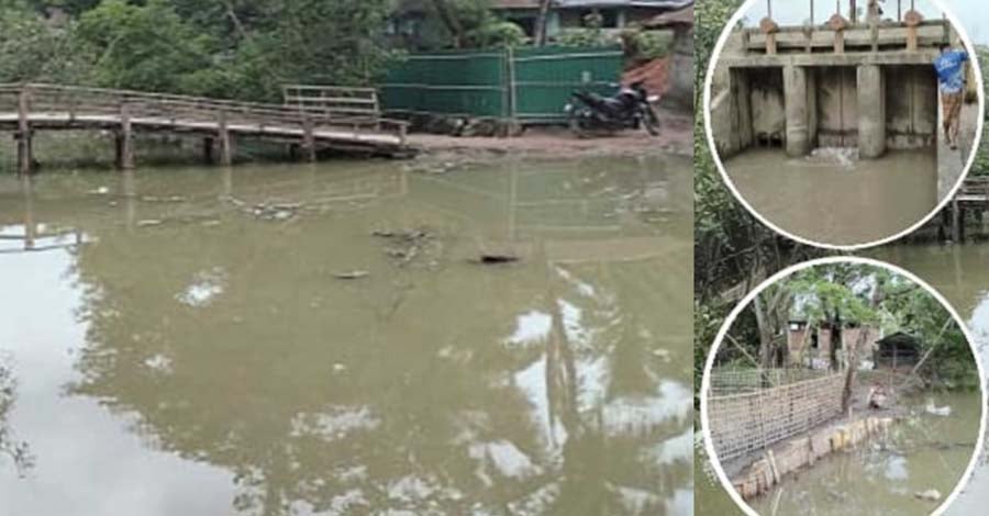 পানিতে ভাসছে বাঁশখালীর শত শত পরিবার