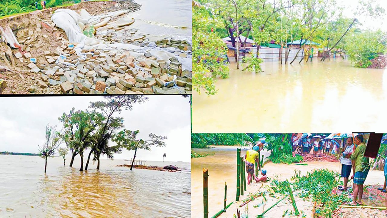 বাঁশখালীতে বালু উত্তোলনে ভাঙছে বেড়িবাঁধ পানিবন্দি ২০ হাজার মানুষ