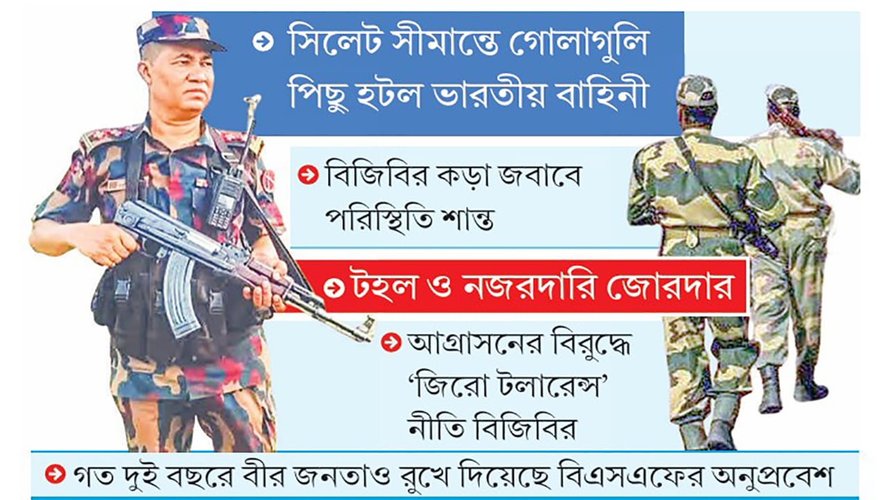 বিএসএফকে বীরোচিত জবাব বিজিবির