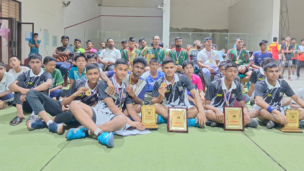 বিকেএসপি কাপ স্কোয়াশ প্রতিযোগিতার পর্দা নামলো