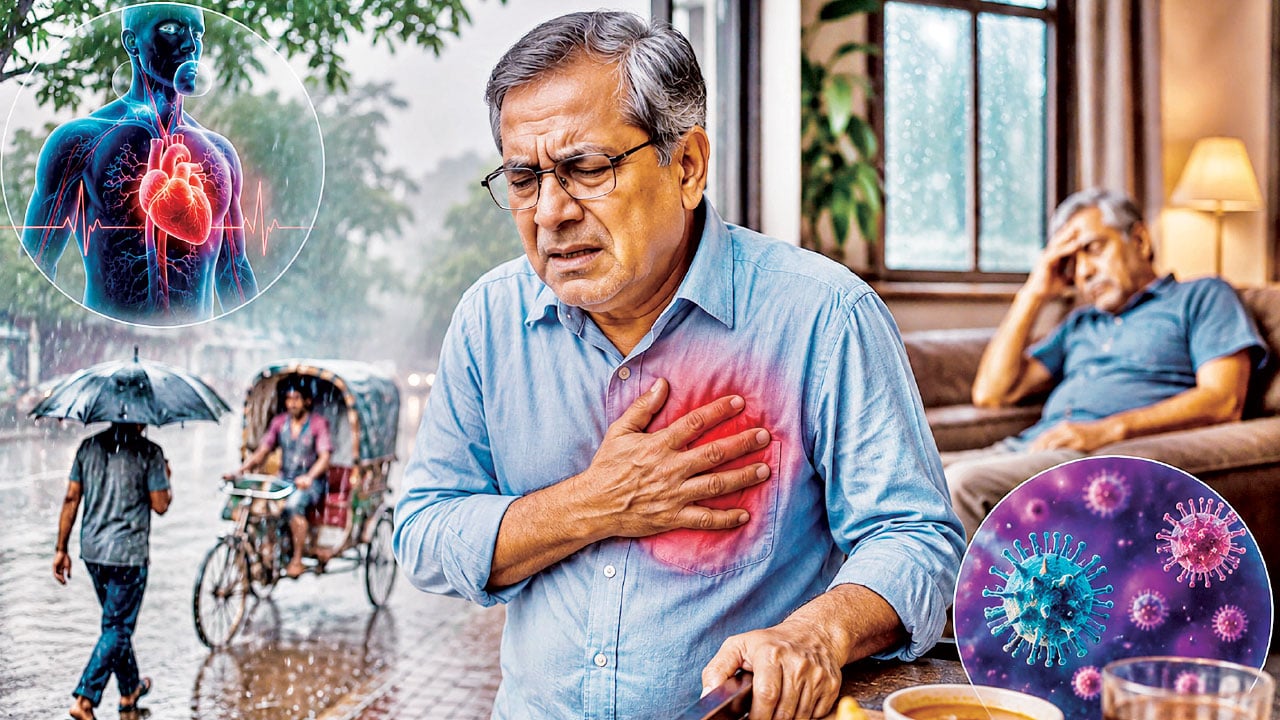 বর্ষাকালে হৃদরোগীর সতর্কতা