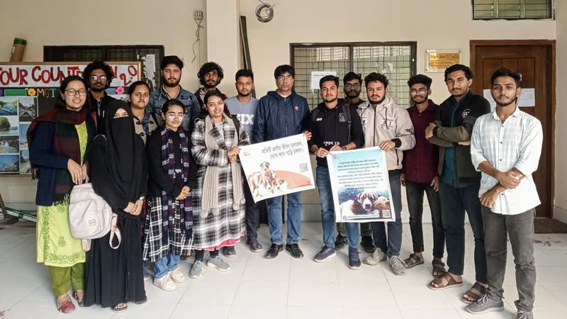 অবহেলিত প্রাণিদের জন্য বেরোবি শিক্ষার্থীদের মানবিক উদ্যোগ