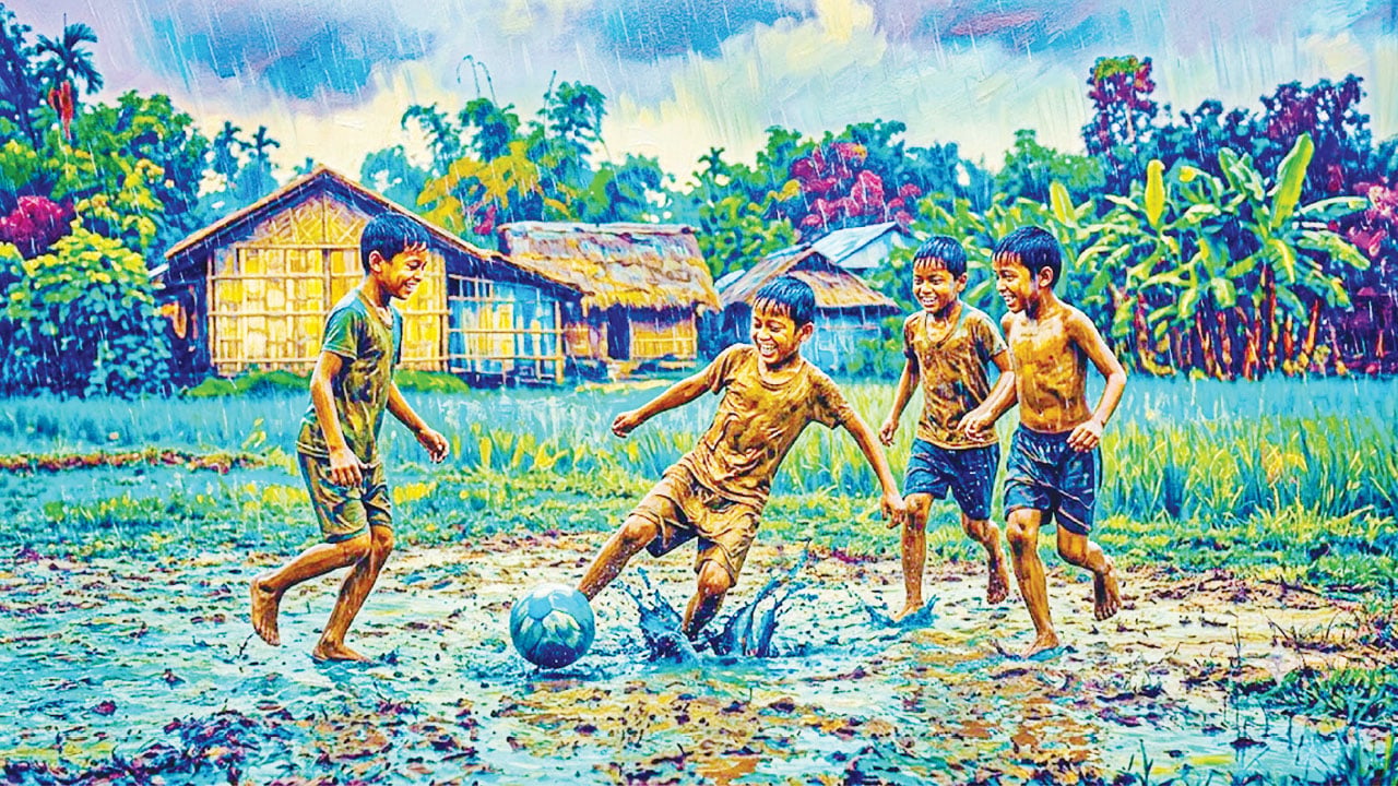 বৃষ্টিভেজা শৈশবের স্মৃতি