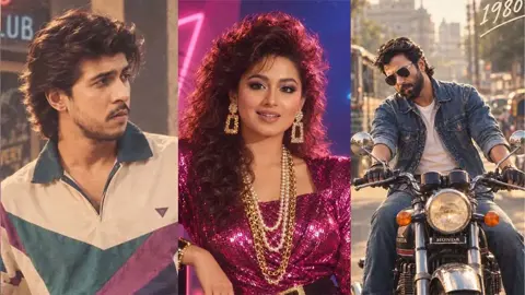 আশির দশক নস্টালজিক ট্রেন্ডে মেতেছেন তারকারা