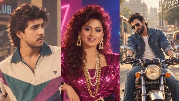 আশির দশক নস্টালজিক ট্রেন্ডে মেতেছেন তারকারা