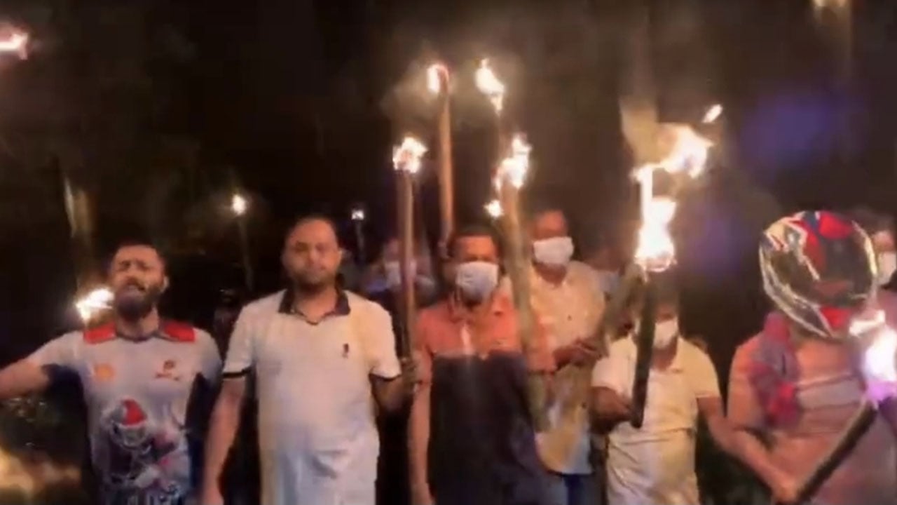 ছাতকে নিষিদ্ধ ছাত্রলীগের মশাল মিছিল