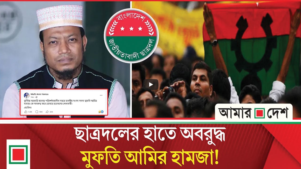 নিজ এলাকায় কলেজ পরিদর্শনে গিয়ে অবরুদ্ধ হলেন এমপি আমির হামজা
