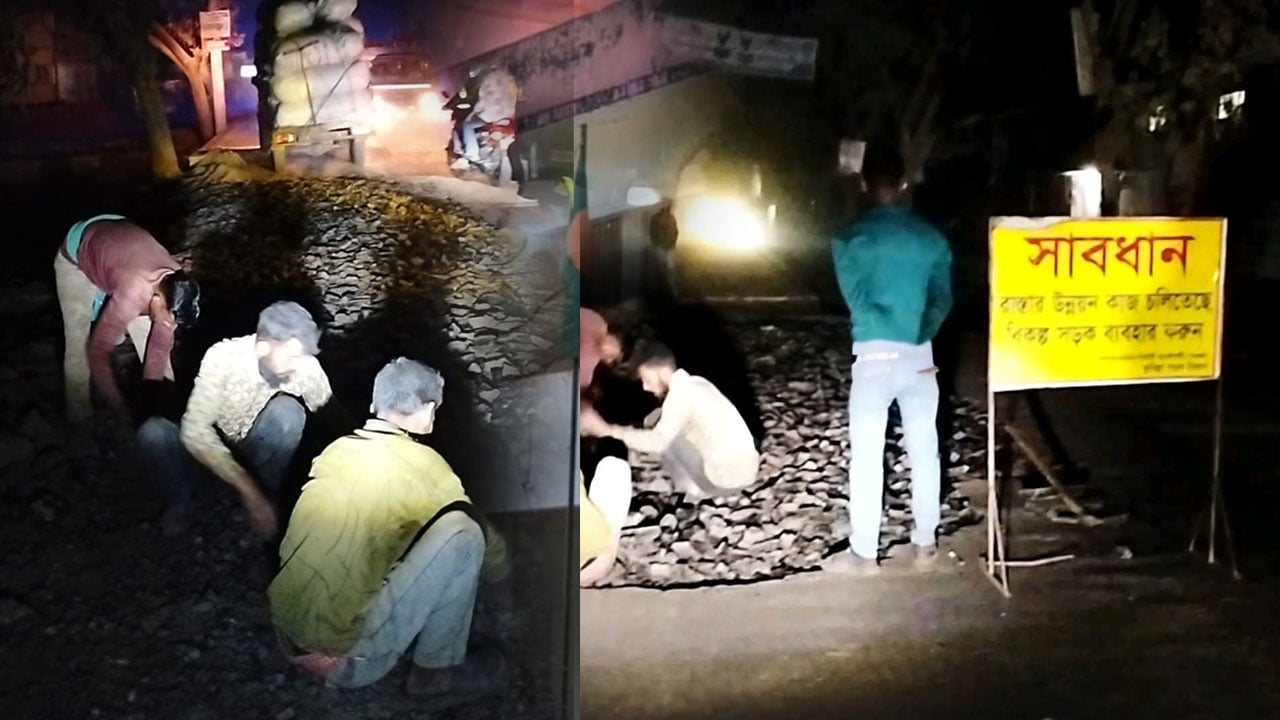 সাতদিনেই উধাও সড়কে কার্পেটিং