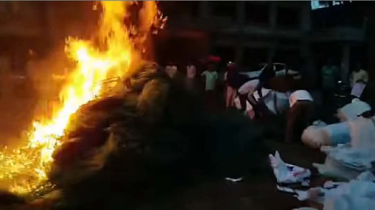 মোহনগঞ্জে ২০ লাখ টাকার চায়না দুয়ারি জাল জব্দ