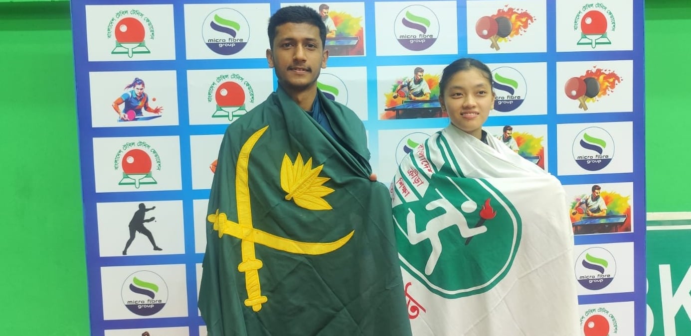 টেবিল টেনিসে সেরা খই খই ও হৃদয়