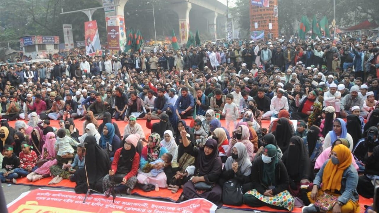 বিচার না হওয়া পর্যন্ত রাজপথে থাকবে ইনকিলাব মঞ্চ