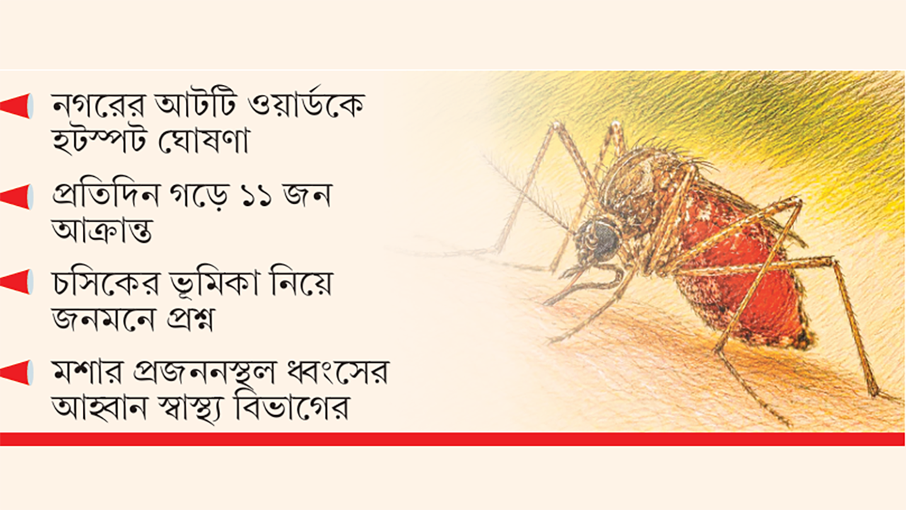 ডেঙ্গুর উচ্চ ঝুঁকিতে চট্টগ্রাম আক্রান্তের হার আশঙ্কাজনক