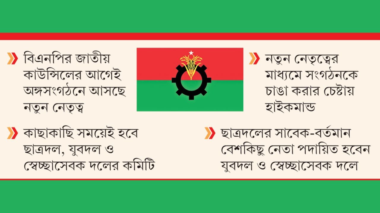 দ্রুতই অঙ্গসংগঠনগুলোকে ঢেলে সাজাবে বিএনপি