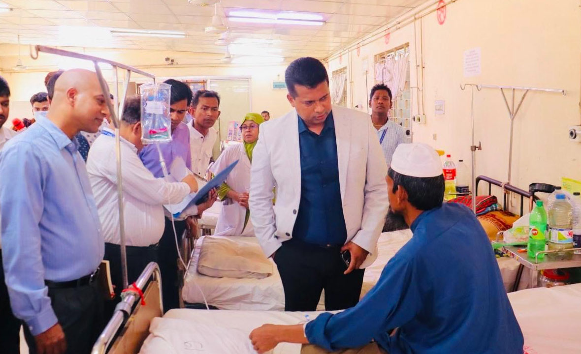 নারায়ণগঞ্জ ডিসির ৩০০ শয্যা বিশিষ্ট খানপুর হাসপাতাল পরিদর্শন