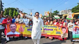 প্রধানমন্ত্রীর আগমন উপলক্ষে চট্টগ্রামে সাঈদ আল নোমানের আনন্দ মিছিল