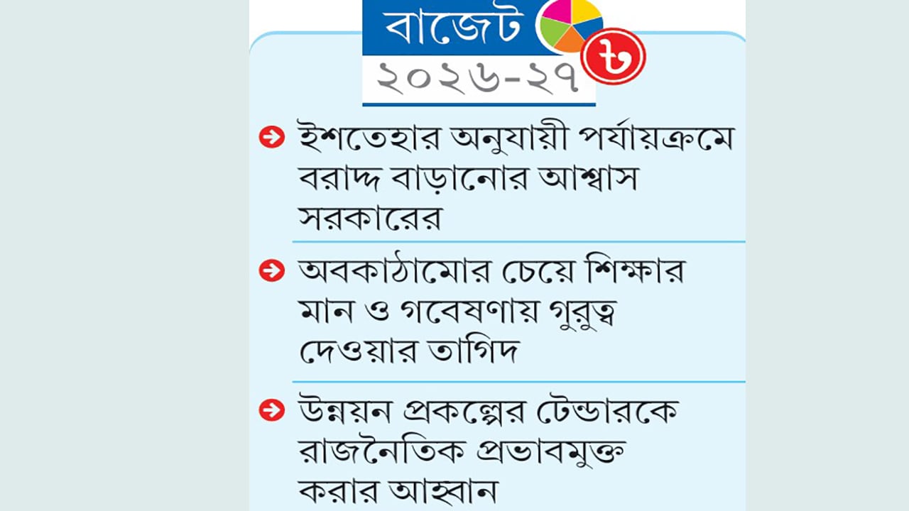 শিক্ষা খাতের উন্নয়নে বরাদ্দ বাড়ানোর প্রত্যাশা